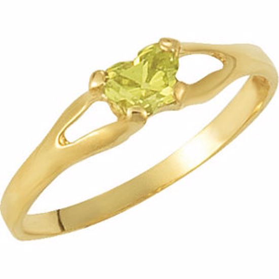 19395:1430:P 14kt Yellow Bfly® August CZ Birthstone Ring