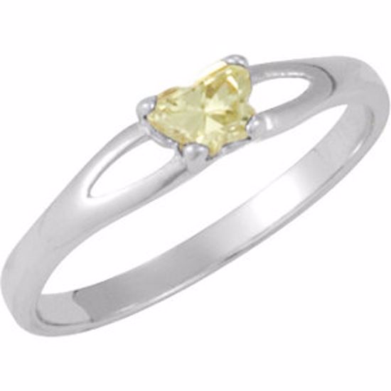 19395:1310:P 14kt White Bfly® August CZ Birthstone Ring