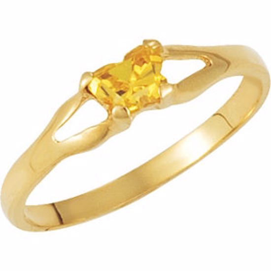 19395:1460:P 14kt Yellow Bfly® November CZ Birthstone Ring