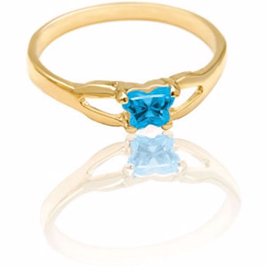 19395:1470:P 14kt Yellow Bfly® December CZ Birthstone Ring
