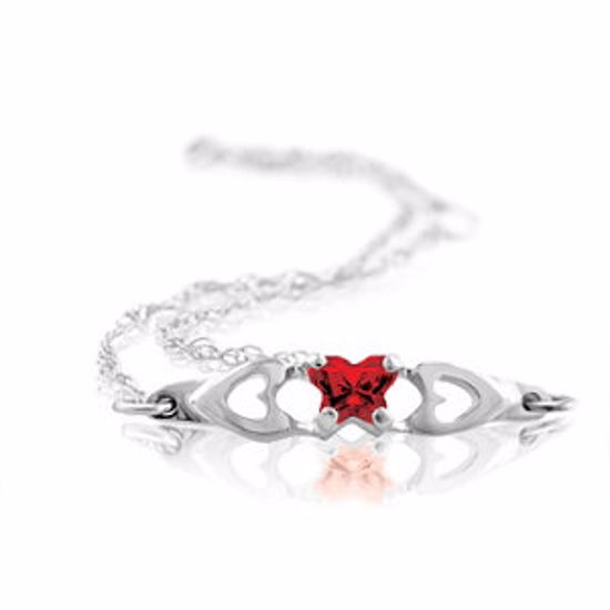 19800:1360:P 14kt White January Birthstone Bracelet