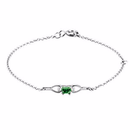 19800:1400:P 14kt White May Birthstone Bracelet