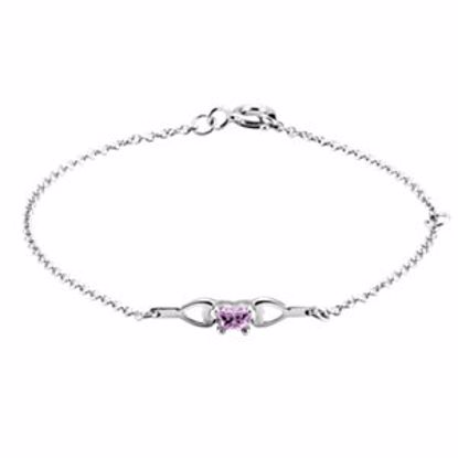 19800:1410:P 14kt White June Birthstone Bracelet