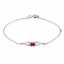 19800:1420:P 14kt White July Birthstone Bracelet