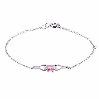 19800:1450:P 14kt White October Birthstone Bracelet