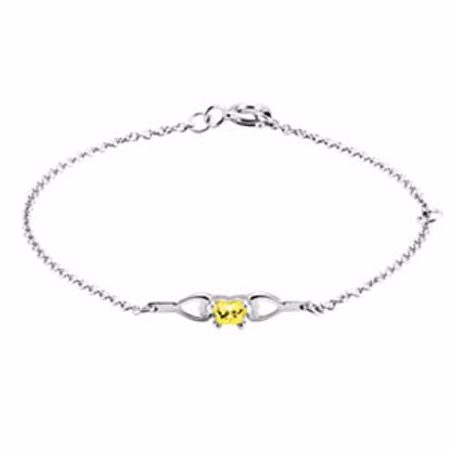 19800:1460:P 14kt White November Birthstone Bracelet