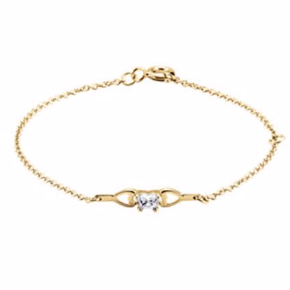 19800:1030:P 14kt Yellow April Birthstone Bracelet