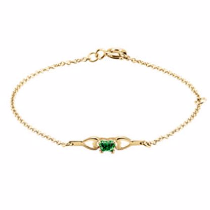 19800:1040:P 14kt Yellow May Birthstone Bracelet