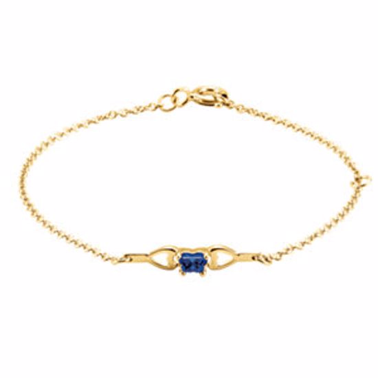 19800:1080:P 14kt Yellow September Birthstone Bracelet