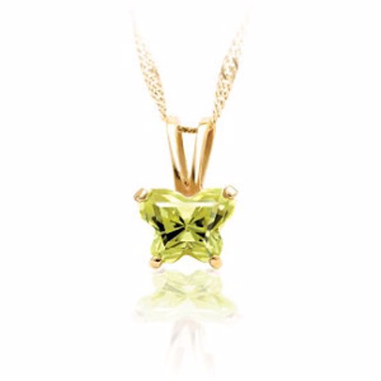 190041:1190:P 14kt Yellow August Birthstone Pendant