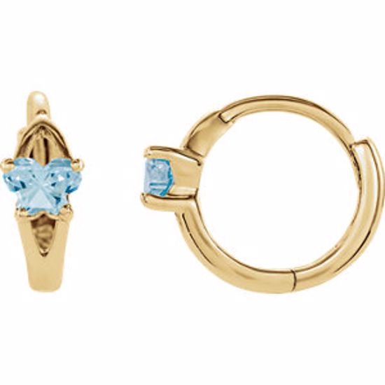 192014:1040:P Bfly® CZ Birthstone Hinged Earrings