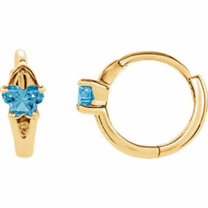 192014:1220:P Bfly® CZ Birthstone Hinged Earrings