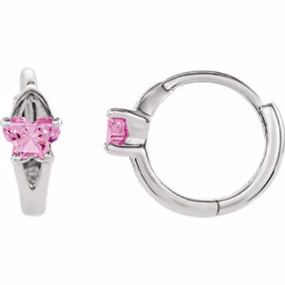 192014:1660:P Bfly® CZ Birthstone Hinged Earrings