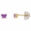 192015:201:P 10kt Yellow February Bfly® CZ Birthstone Youth Earrings with Safety Backs & Box