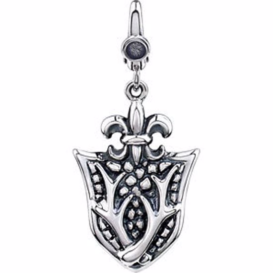 69359:101:P Antler & Fleur-de-lis Charm