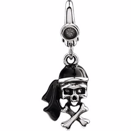 69402:100:P Enamel Pirate Skull Charm