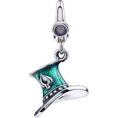 69408:100:P Enamel Top Hat Charm