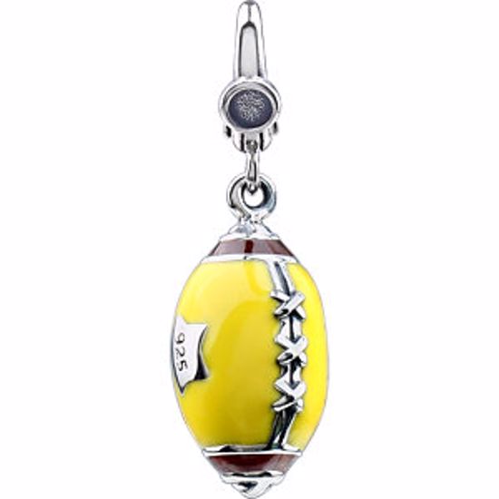 69411:101:P Enamel Football Charm