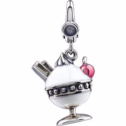 69413:101:P Enamel Ice Cream Sundae Charm