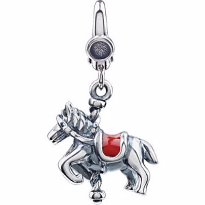 69433:101:P Enamel Carousel Horse Charm