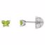 192015:243:P 14kt White August Bfly® CZ Birthstone Youth Earrings with Safety Backs & Box