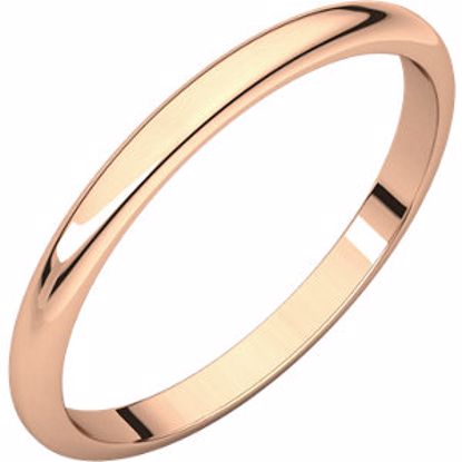 HR13:102:P 14kt Rose 2mm Half Round Band