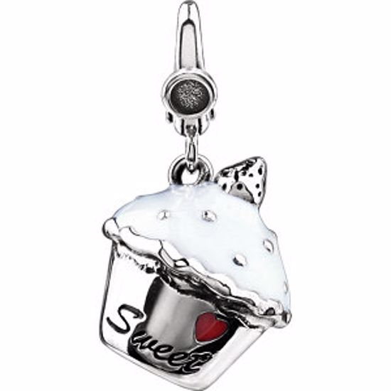 69503:100:P Enamel Cupcake Charm