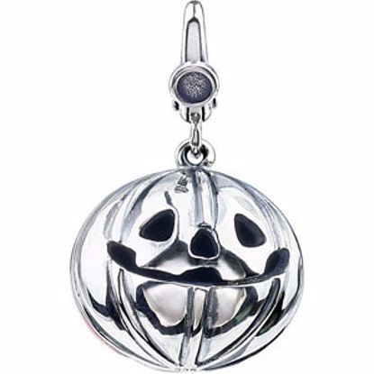 69509:100:P Sterling Silver Enamel Jack-O-Lantern Charm