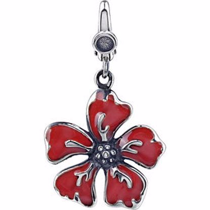 69515:100:P Enamel Floral Charm