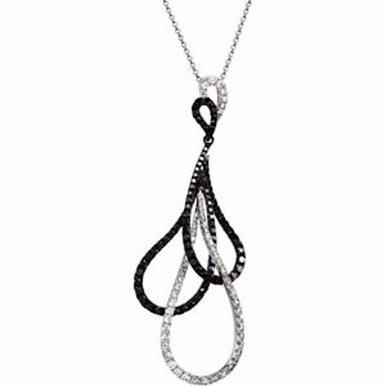 68981:100:P Black & White Diamond Necklace