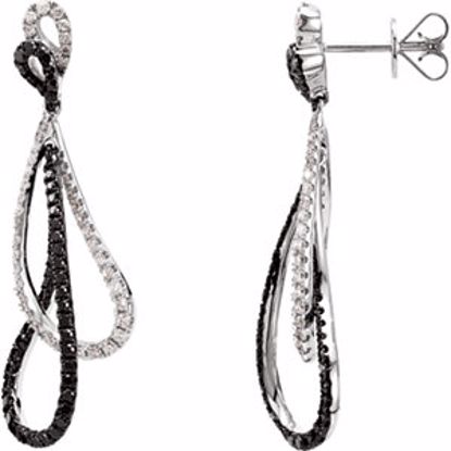 68982:100:P Black & White Diamond Earrings