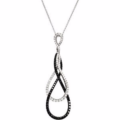 68983:100:P Black & White Diamond Necklace