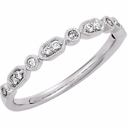 68968:100:P 14kt White 1/8 CTW Diamond Ring Size 7