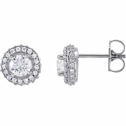 68602:110:P 14kt White 1 CTW Diamond Earrings