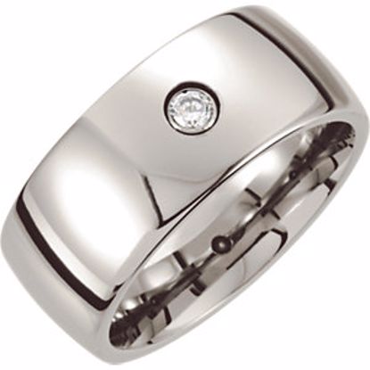 COR215D:013:P Cobalt 10mm .10 CTW Diamond Band Size 13
