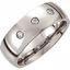 COR216D:0105:P Cobalt 8mm .15 CTW Diamond Domed Band Size 10.5