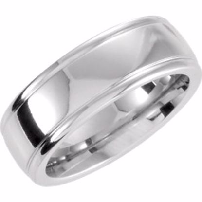 COR226:012:P Cobalt 7mm Slightly Domed Band Size 12