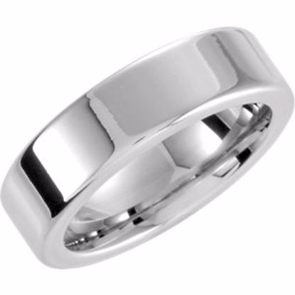 COR229:070:P Cobalt 6mm Flat Band Size 7