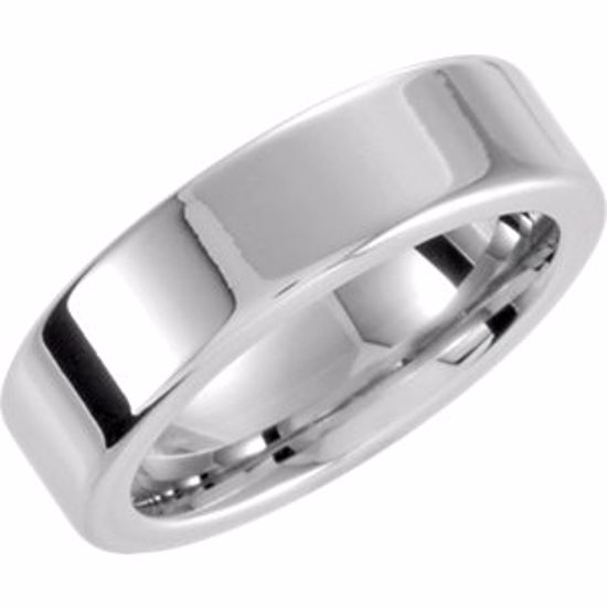 COR229:010:P Cobalt 6mm Flat Band Size 10