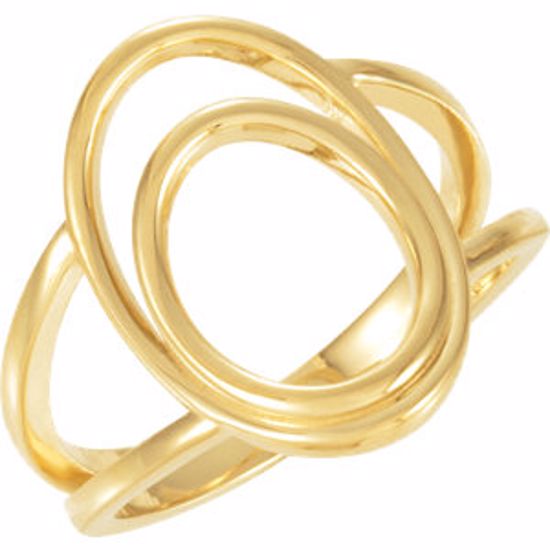 51131:101:P 14kt Yellow Ladies Metal Fashion Restyling Ring