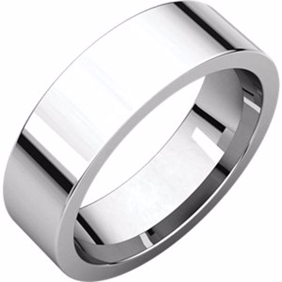 FIR15:672:P Sterling Silver 6mm Flat Band