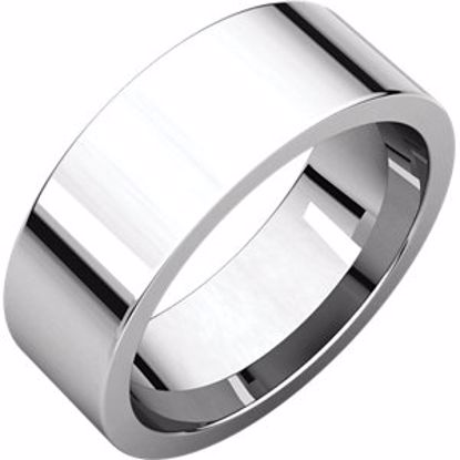 FIR14:217:P Sterling Silver 7mm Flat Comfort Fit Band