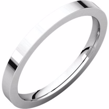 FIR7:653:P Sterling Silver 2mm Flat Band