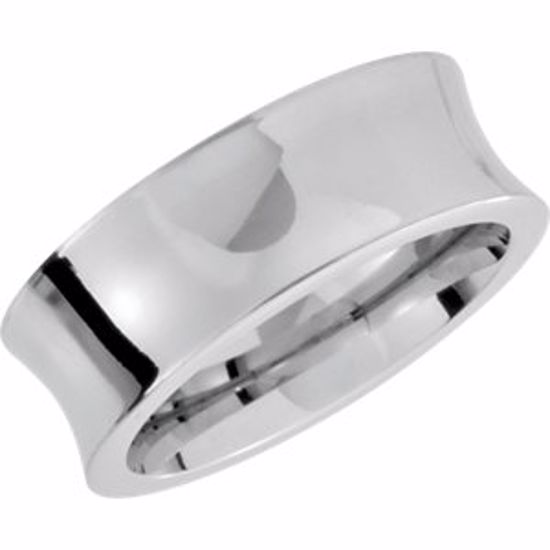 COR223:010:P Cobalt 8mm Concave Band Size 10