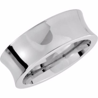 COR223:0105:P Cobalt 8mm Concave Band Size 10.5