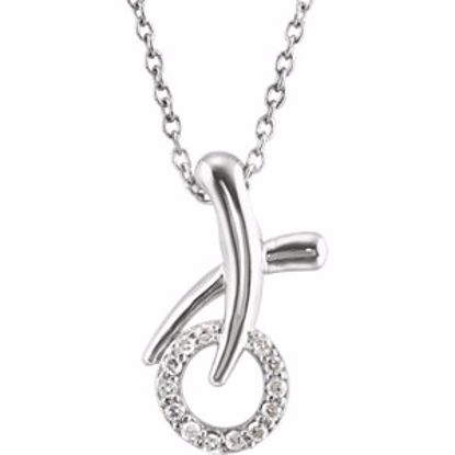 69474:100:P Diamond "XO" Necklace