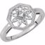 68945:105:P Sterling Silver .03 CTW Diamond Ring Size 5