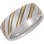51109:111:P Comfort-Fit Precious Bond® Sterling & Karat Gold Band
