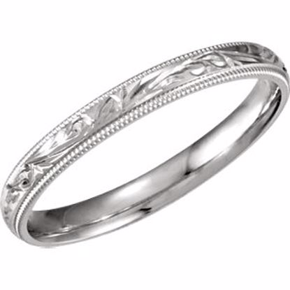 51099:111:P 14kt White 3mm Comfort-Fit Band Size 10.5