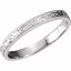 51102:105:P 14kt White 3mm Hand-Engraved Band Size 7.5